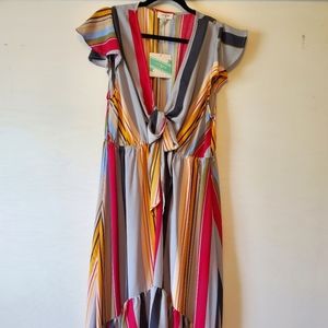 Multi Stripe Umgee High Lo Dress